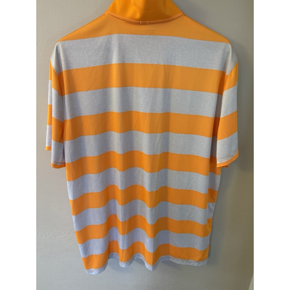 Nike Golf Men's Dri-Fit Golf Polo  - Orange Gray Stripe- Standard Fit - Size 2XL - Picture 5 of 9